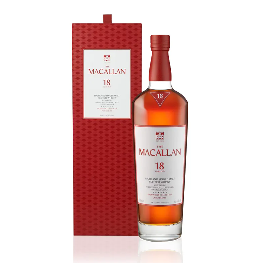 The Macallan 18 Years Old Highland Single Malt Scotch Whisky Sherry Oak Cask (2025)